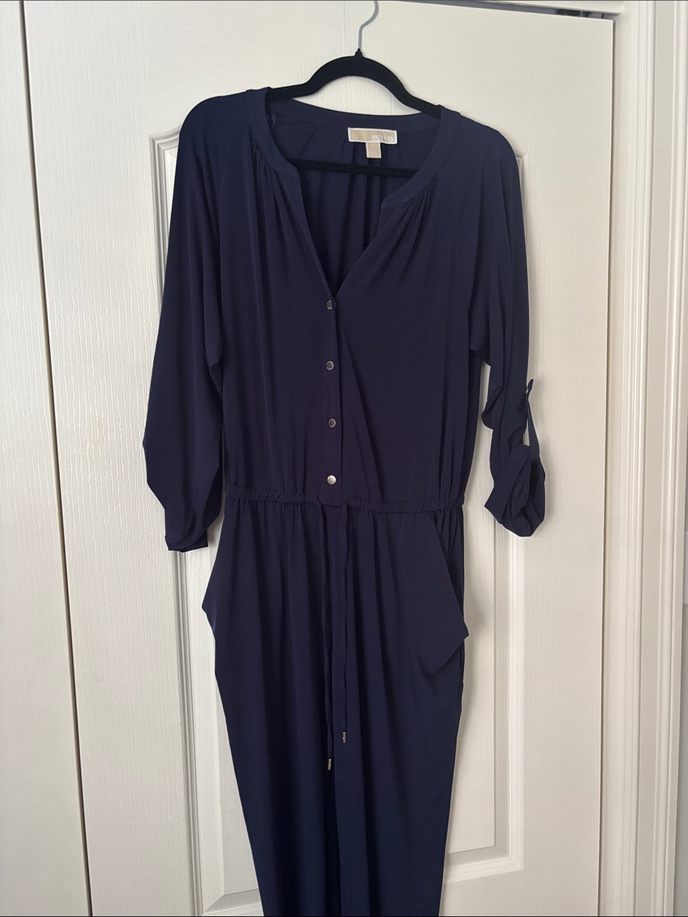 MICHAEL KORS Drawstring Jumpsuit - Navy